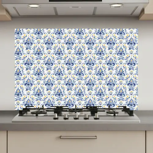 Frans - Citroen - Royaal - Blauw - Geel keuken achterwand spatscherm klein 900 -3d_website