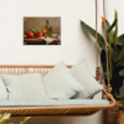 Tomaten - Olijfolie - Stilleven tuinposter los doek klein -sfeer7