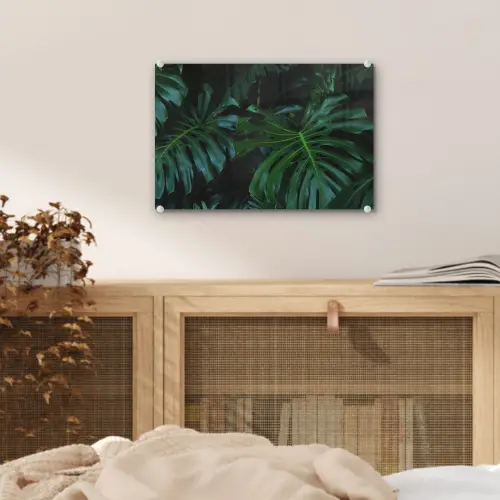 Monstera - Bladeren - Tropisch - Jungle plexiglas 5mm klein -sfeer4