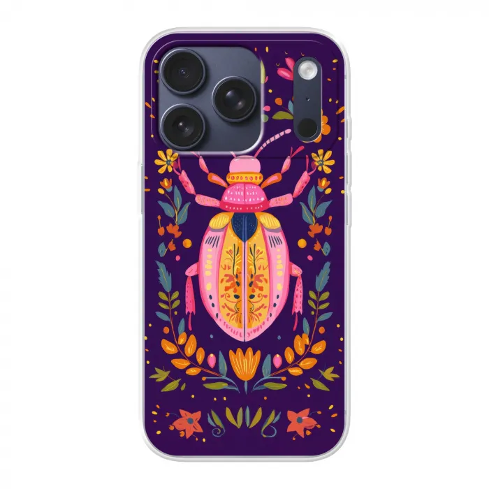 Kever - Felgekleurd - Bloemen - Bladeren Telefoonhoesje iPhone 17 Pro klein -3d