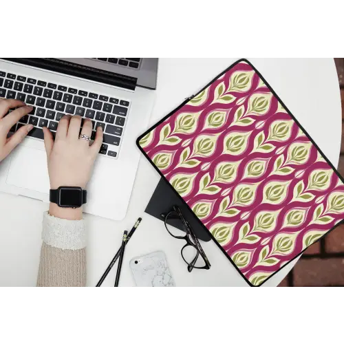 Retro - Floraal - Paars laptophoes neopreen klein 279 -bureau