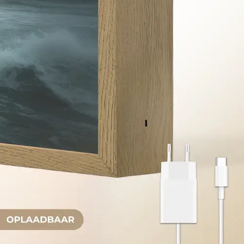 Steiger - Storm - Golven Light Box met batterij (Wandlamp) middel -USP_websiteoplaadbaarNL