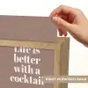 Cocktail - Tekst - Patroon - Wit Light Box met kabel (Wandlamp) klein -USP_websiteprintNL