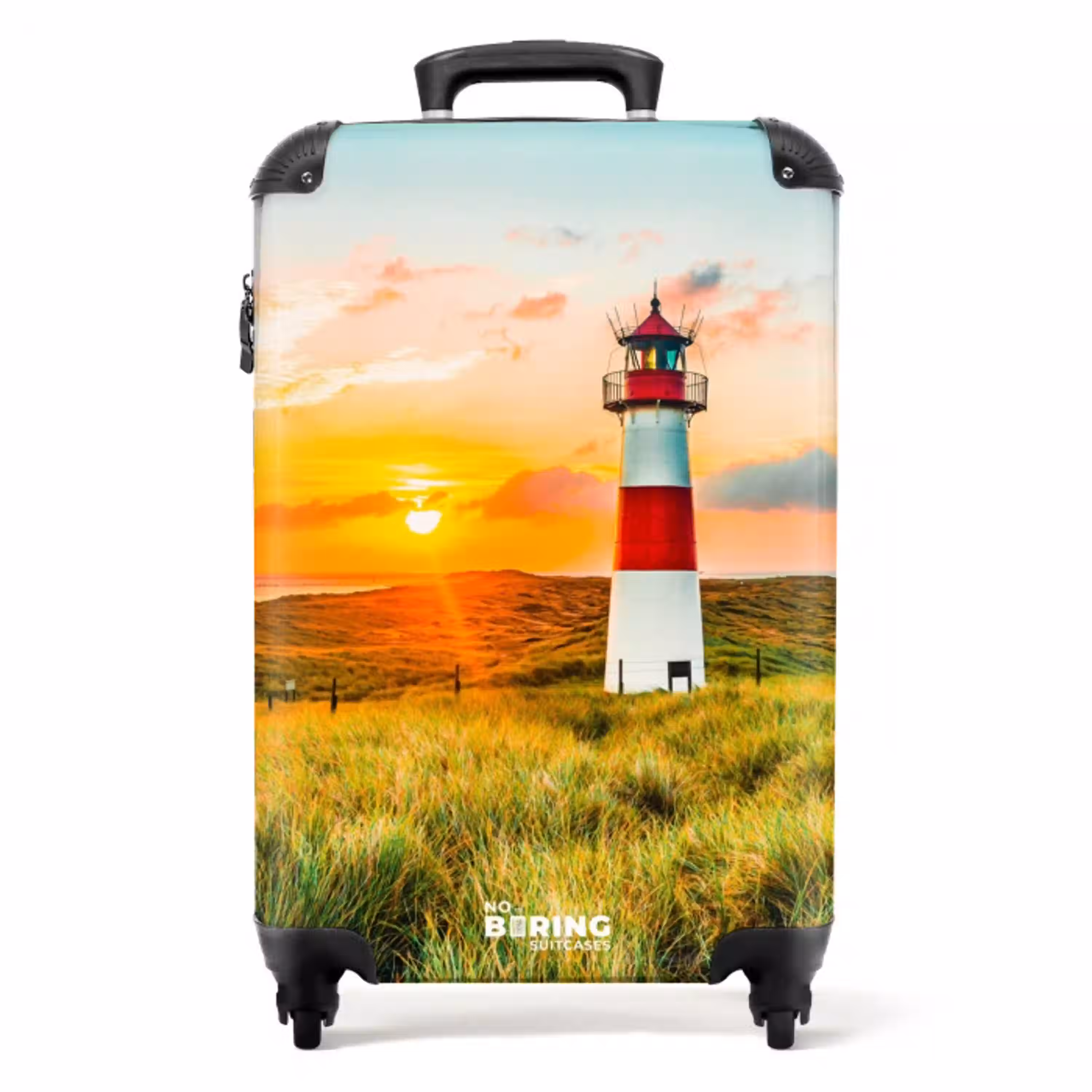 Vuurtoren bij zonsondergang NBS - Handbagage koffer - Unisex middel -productfoto_recht