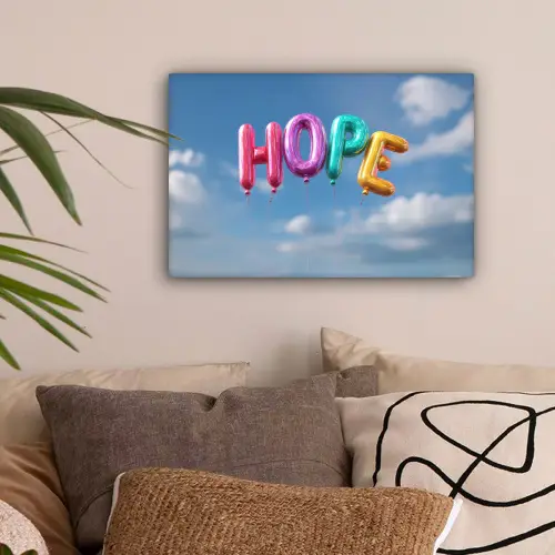 Ballonen - Lucht - Hope canvas 2cm klein -sfeer1