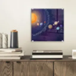 Planetenstelsel - Ruimte - Illustratie plexiglas 5mm klein -sfeer1