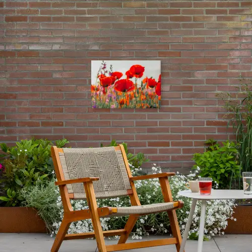 Bloeipracht van Klaprozen Tuinposter op houten frame 2 cm dik klein -sfeer3