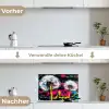 Street Art - Kleurrijk - Muur keuken achterwand spatscherm klein -voor_na_DE