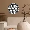Gestileerd - Bloemen - Abstract Wandcirkel plexiglas klein 852 -sfeer1