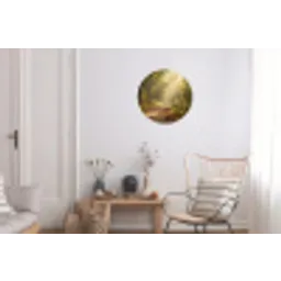 Zonlicht - Bospad - Bomen Wandcirkel aluminium klein -woonkamer