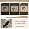 Yin Yang - Bloemen - Zwart - Wit - Vintage Light Box met batterij (Wandlamp) middel -USP_dimbaarNL