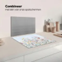 Weidebloemen - Illustratie - Kleurrijk Inductie beschermer vinyl 3mm middel -wsfeer7_website