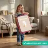 Kat omringd door beige stippen Kinderkoffer - Roze klein -sfeer2_NL