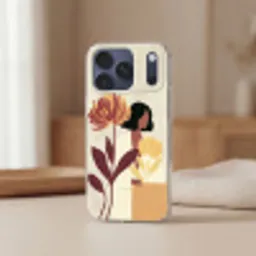 Vrouw - Minimalistisch - Bloem Telefoonhoesje iPhone 17 Pro Max klein -sfeer2