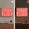 Zebraprint - Grafisch - COOL - Oranje Light Box met batterij (Wandlamp) middel -sfeer3