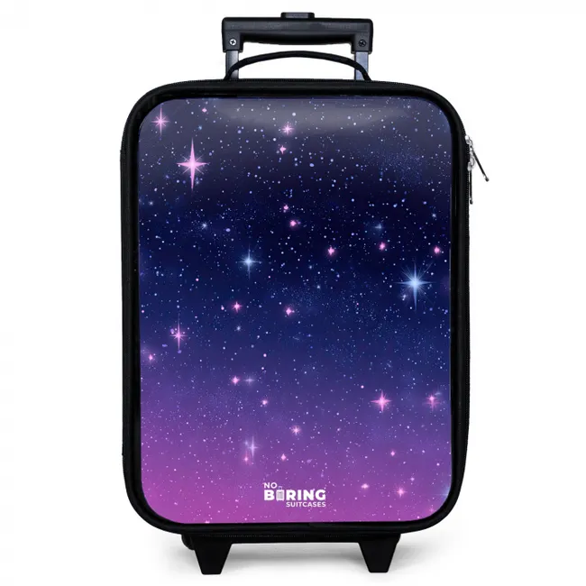 Kinderkoffer - Sterren - Galaxy - Blauw - Roze