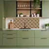 Warm - Bloemen - Groen - Rood keuken achterwand 2 middel 871 -sfeer3