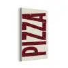 Pizza - Vintage - Decoratie - Japandi aluminium wit klein -3d