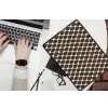 Bruin - Ruitpatroon - Geometrisch laptophoes neopreen klein 279 -bureau