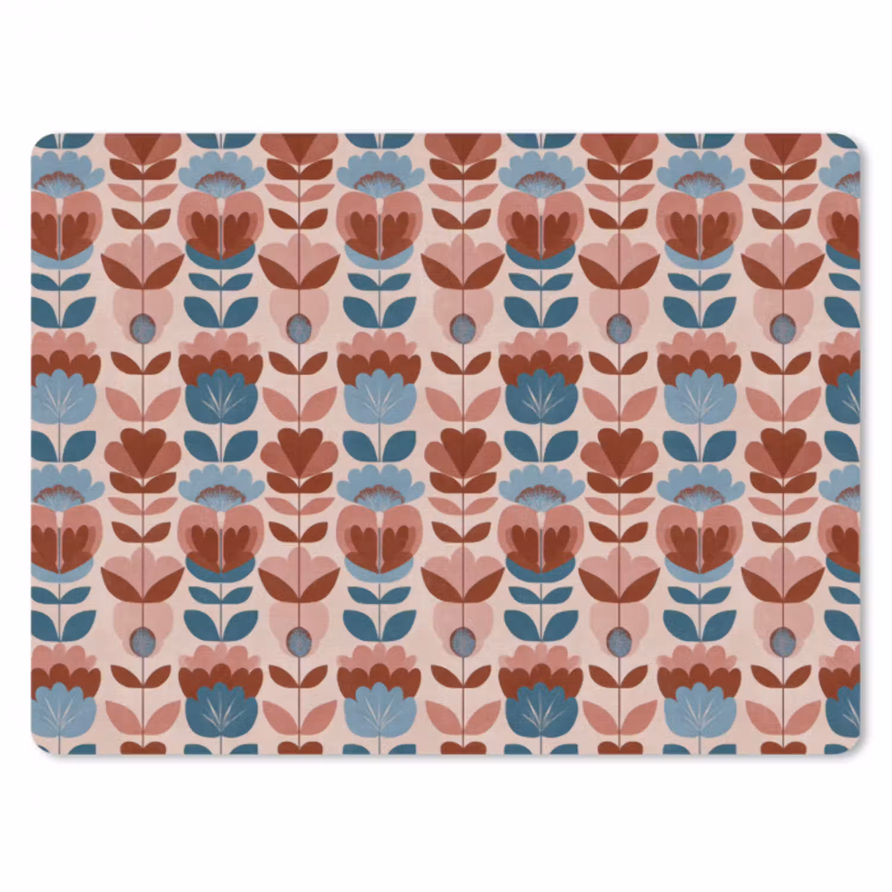 Vintage - Motief - Kleurrijk muismat rubber klein 262 -3d