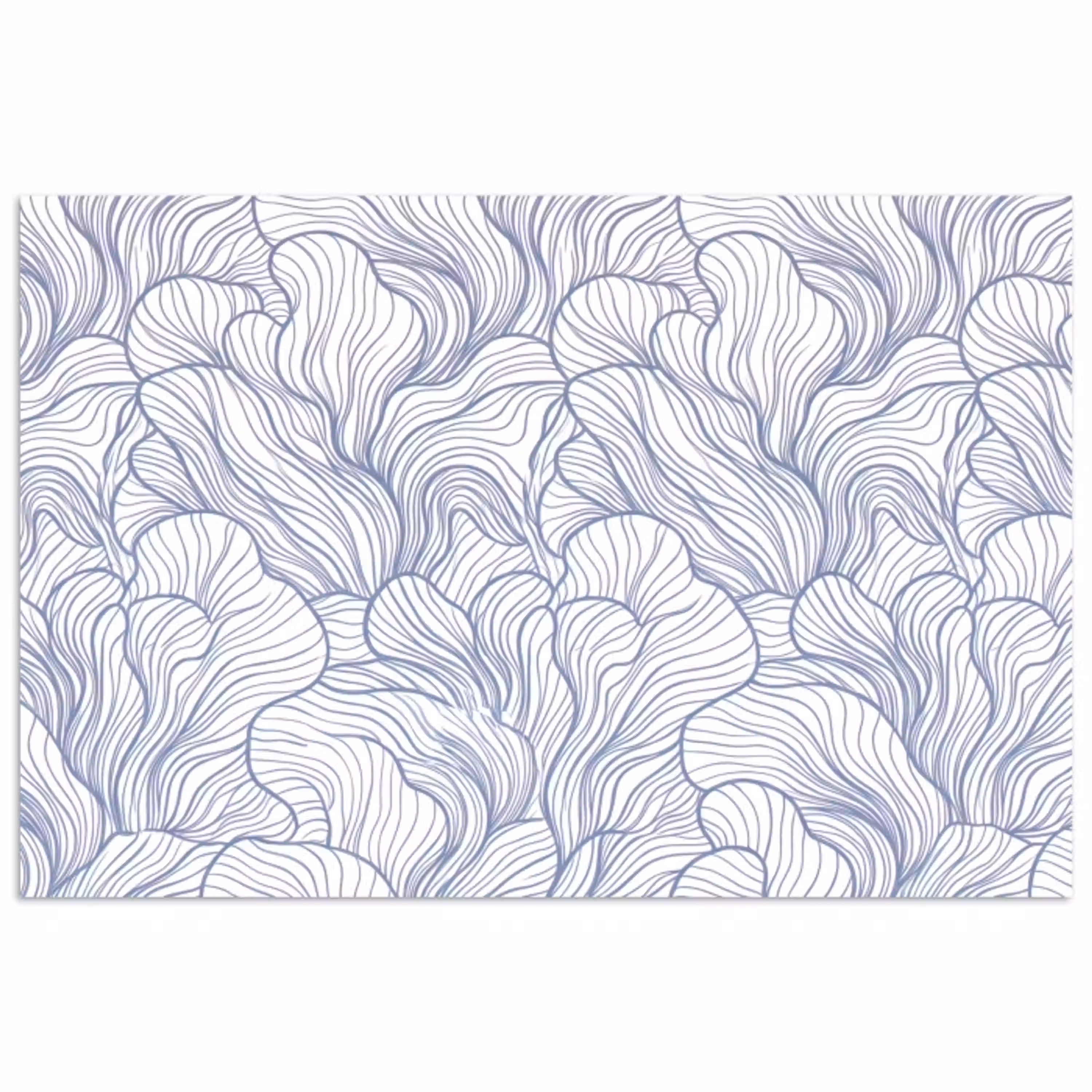 Patroon - Lijnen - Organisch - Abstract - Blauw poster papier klein -3d