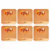 Drank - Oranje - Glitter - Disco onderzetter kurk middel -3d