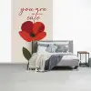 Klaproos - Bloem - Rood - Valentijn fotobehang vinyl groot -slaapkamer