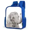 Oscar Olifant Kinderrugzak - Blauw middel -schuin