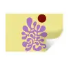 Koraal - Cirkel - Abstract - Geel Muursticker klein -3d