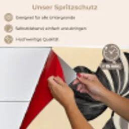 Zwart - Bladeren - Strepen - Minimalistisch keuken achterwand spatscherm klein -spatscherm_DE
