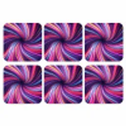 Abstract - Swirl - Futuristic - Neon onderzetter kurk middel -3d