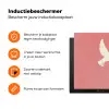 Duiven - Wit - Sierlijk Inductie beschermer vinyl 3mm klein -zzzzzzz-td-ups