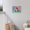 Taartje - Aardbeien - Glazuur - Kleurrijk tuinposter los doek klein -sfeer8