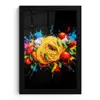 Spaghetti - Graffiti - Verf - Kleurrijk - Eten - Modern fotolijst zwart zonder passe partout klein -3d