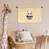 Panda - Beige - Minimalistisch Wandkleed katoen klein -wsfeer5_kind