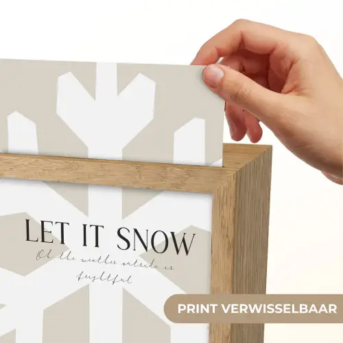 Sneeuw - Japandi - Winter - Decoratie Light Box met kabel (Wandlamp) klein -USP_websiteprintNL