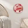 Aardbei - Taart- Eten - Roze Wandcirkel plexiglas klein -sfeer5