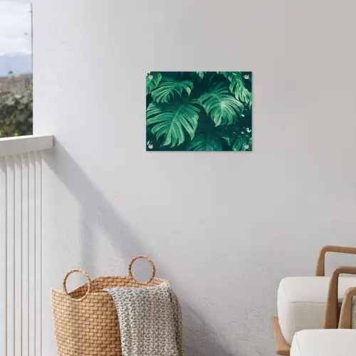 Monstera - Bladeren - Planten - Jungle - Natuur tuinposter los doek klein -sfeer8