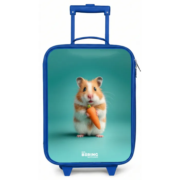 Hamster - Wortel - Dier Kinderkoffer - Blauw klein -zz3dotto