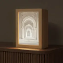 Moskee - Architectuur - Ramadan - Islamitische Light Box met kabel (Tafellamp) klein -z3d_website