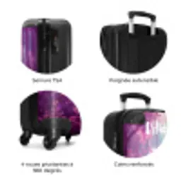 Eenhoorn Omringd door Paarse Natuur NBS - Handbagage koffer - Kinderen Unisex middel zzzzzzzbolletjes_FR