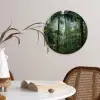 Regenwoud - Tropisch - Jungle - Bomen - Planten Wandcirkel kunststof plaat 5mm dik klein -sfeer4