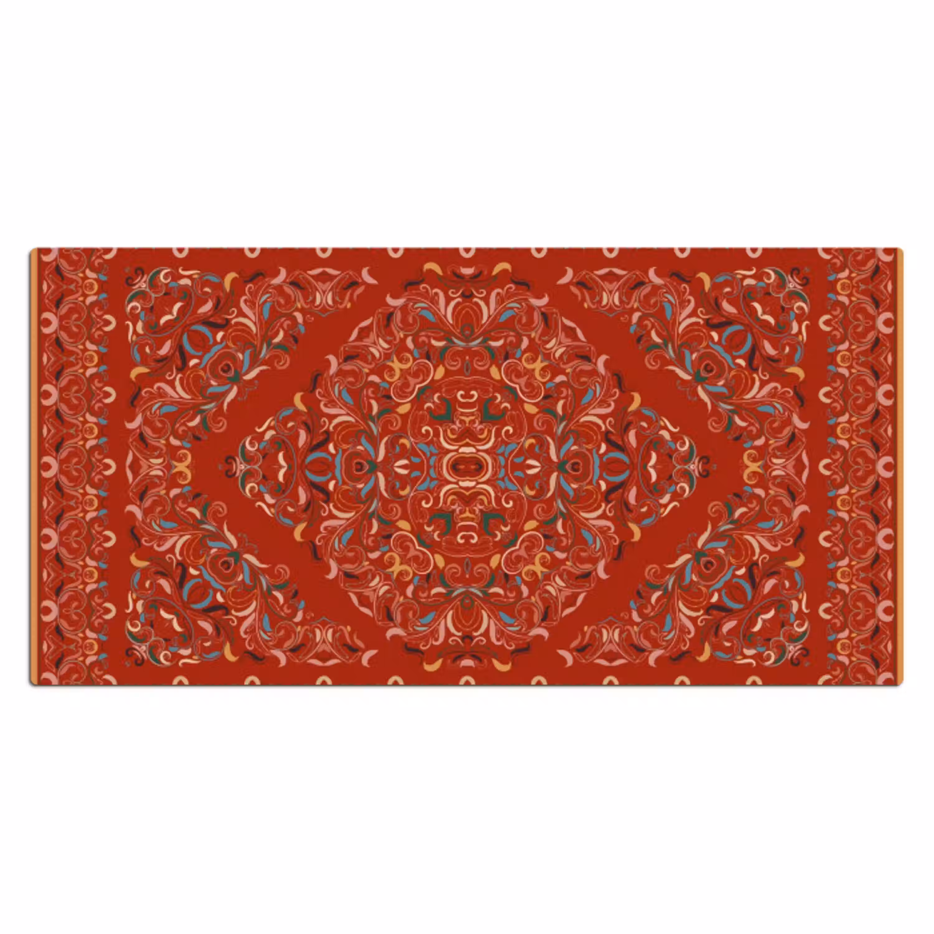 Perzisch Tapijt - Vloerkleed - Patronen - Rood Muismat XXL klein -3d_leeg