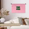 Yes fun - Groen - Roze - Stippen Wandkleed katoen klein -sfeer1