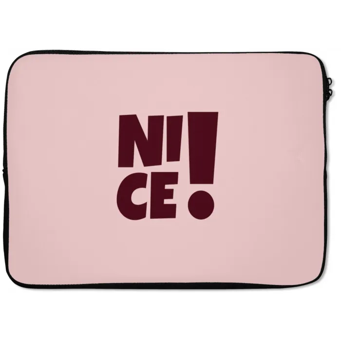 Nice - Uitroepteken - Roze laptophoes neopreen klein -zkaufland3dotto