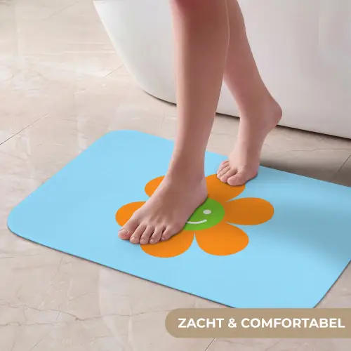 Bloem - Smiley - Kleurrijk Badmat klein -USP_ZachtNL