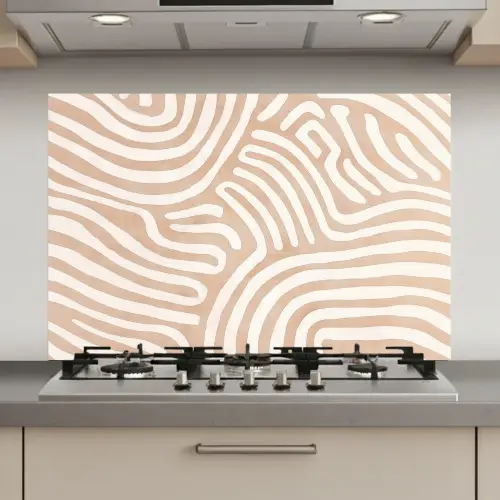 Beige - Aardspatroon keuken achterwand spatscherm klein -3d_website