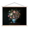 Bloemen - Art - Pastel - Quotes textielposter latten blank klein -3d