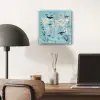 Wereldkaart - Zeeleven - Blauw plexiglas 5mm klein -sfeer6