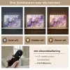 Marmer - Paars - Lila - Goud Light Box met batterij (Wandlamp) middel -USP_lichtkleurNL
